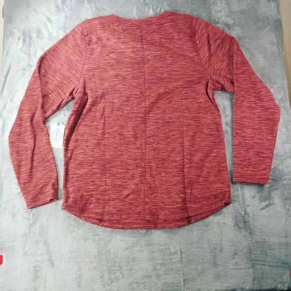 St. Johns Bay‎ Mens LT Classic V-Neck Long Sleeve Top Maroon NWT Cozy Casual - Picture 4 of 6